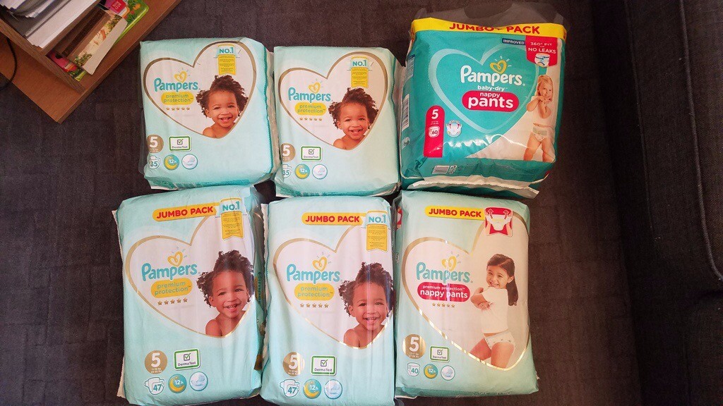 pampers premium nappy pants size 5